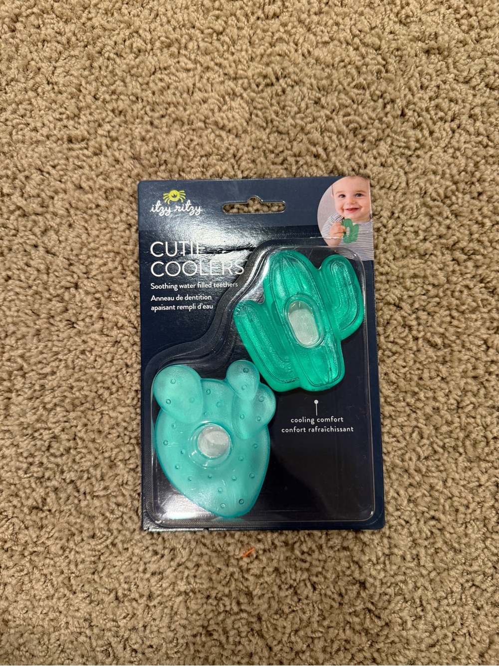 Itzy Ritzy Cold Cutie Coolers Textured Set of 2 Green Cactus